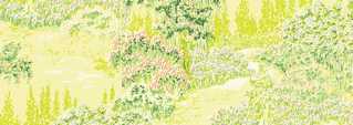 Dollhouse Miniature Wallpaper, Ruben's Garden, Yellow